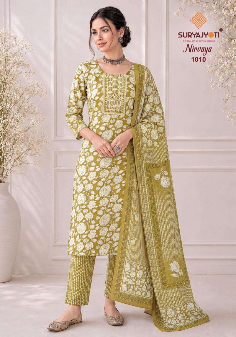 Nirvaya Vol 1 By Suryajyoti Rayon Foil Printed Readymade Dress 